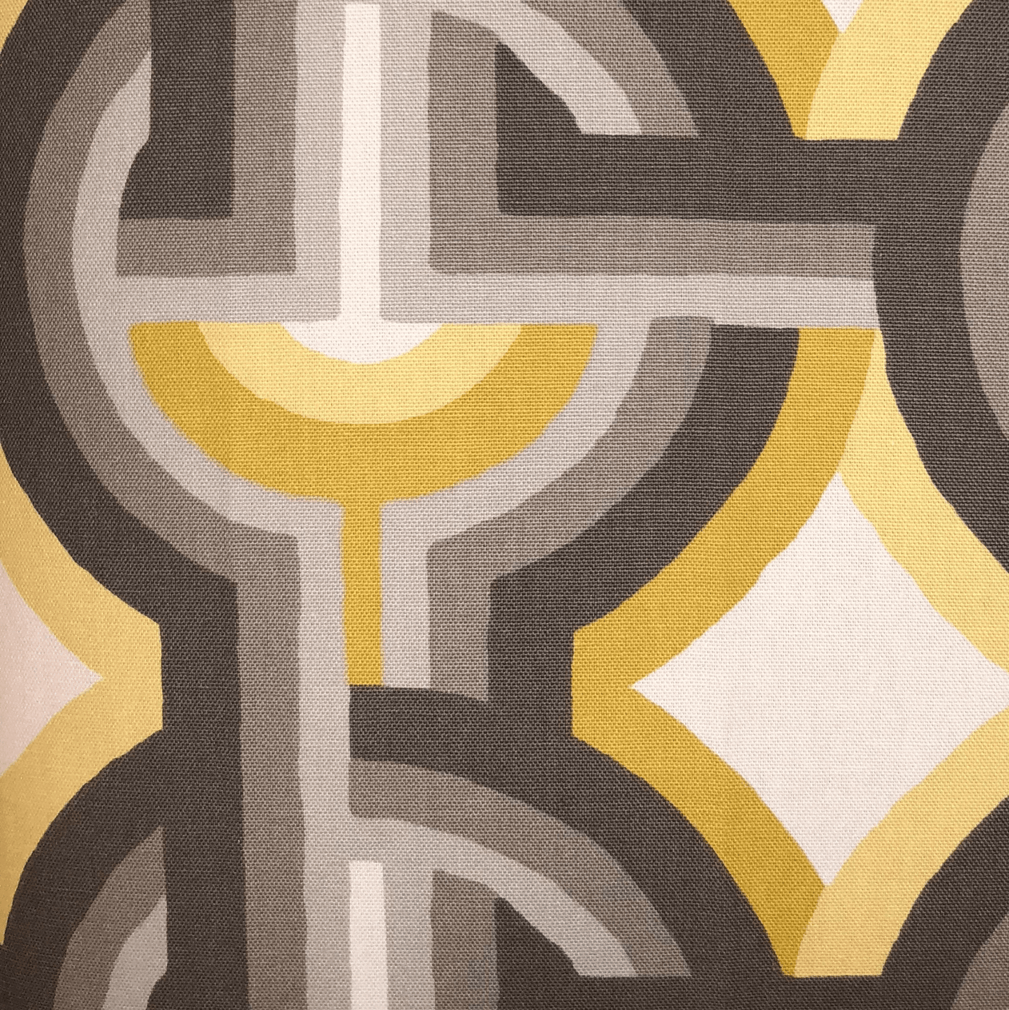 Delightful Chain Yellow, Beige and Gray Luxury Throw Pillow - Mervyns