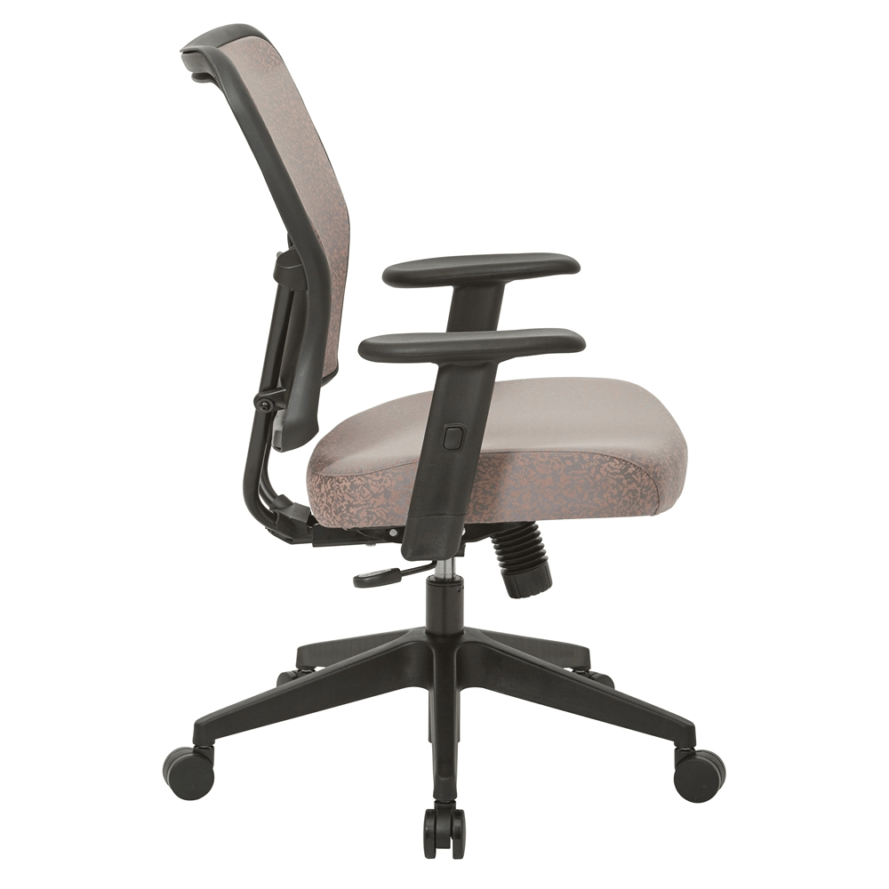 Deluxe 2 to 1 Mechanical Height Adjustable Arms Chair in Salmon Fabric - Mervyns