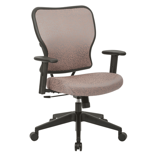 Deluxe 2 to 1 Mechanical Height Adjustable Arms Chair in Salmon Fabric - Mervyns