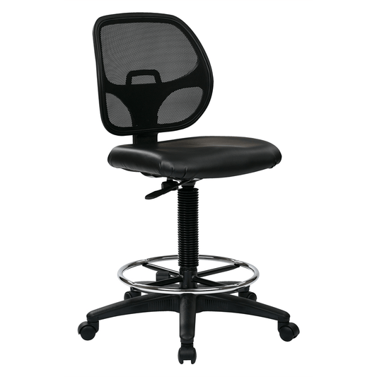 Deluxe Mesh Back Drafting Chair with 20" Diameter Foot ring - Mervyns