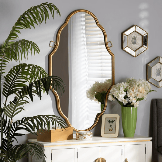 Dennis Vintage Antique Gold Finished Accent Wall Mirror - Mervyns