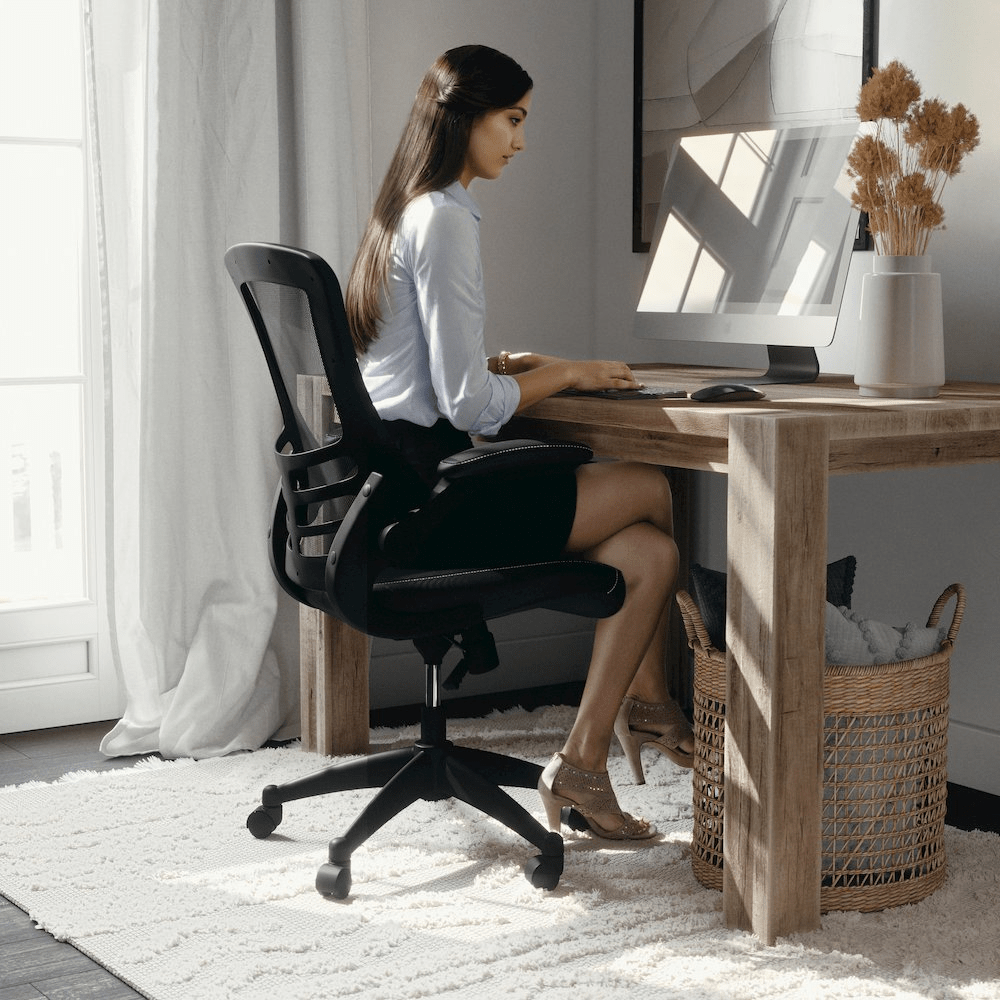 Desk Chair with Wheels | Swivel Chair with Mid-Back - Mervyns