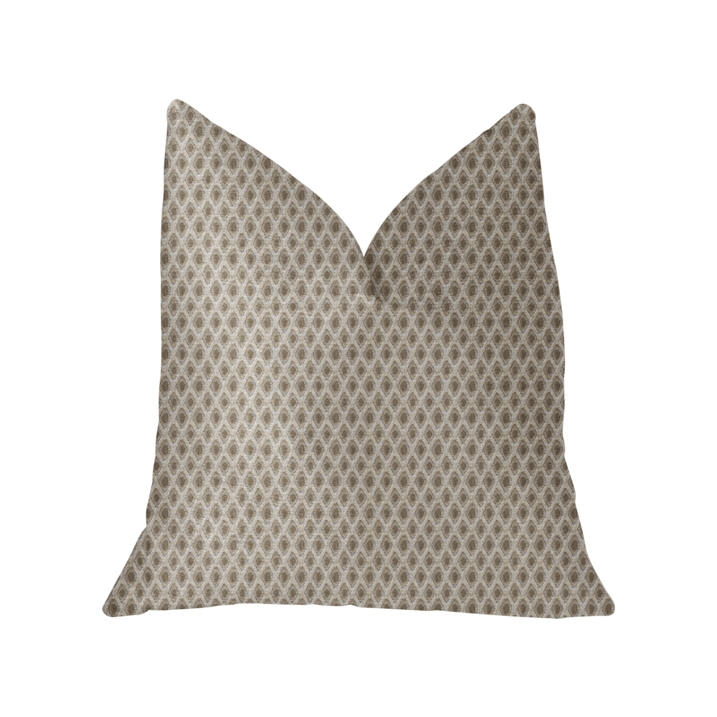 Diamant Beige and Brown Luxury Throw Pillow - Mervyns