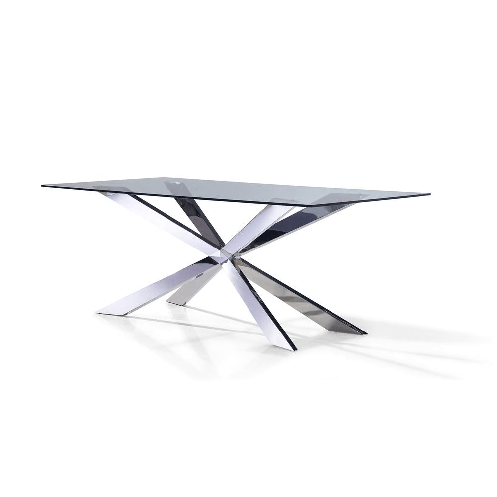 Dining Table With Chrome Base - Mervyns