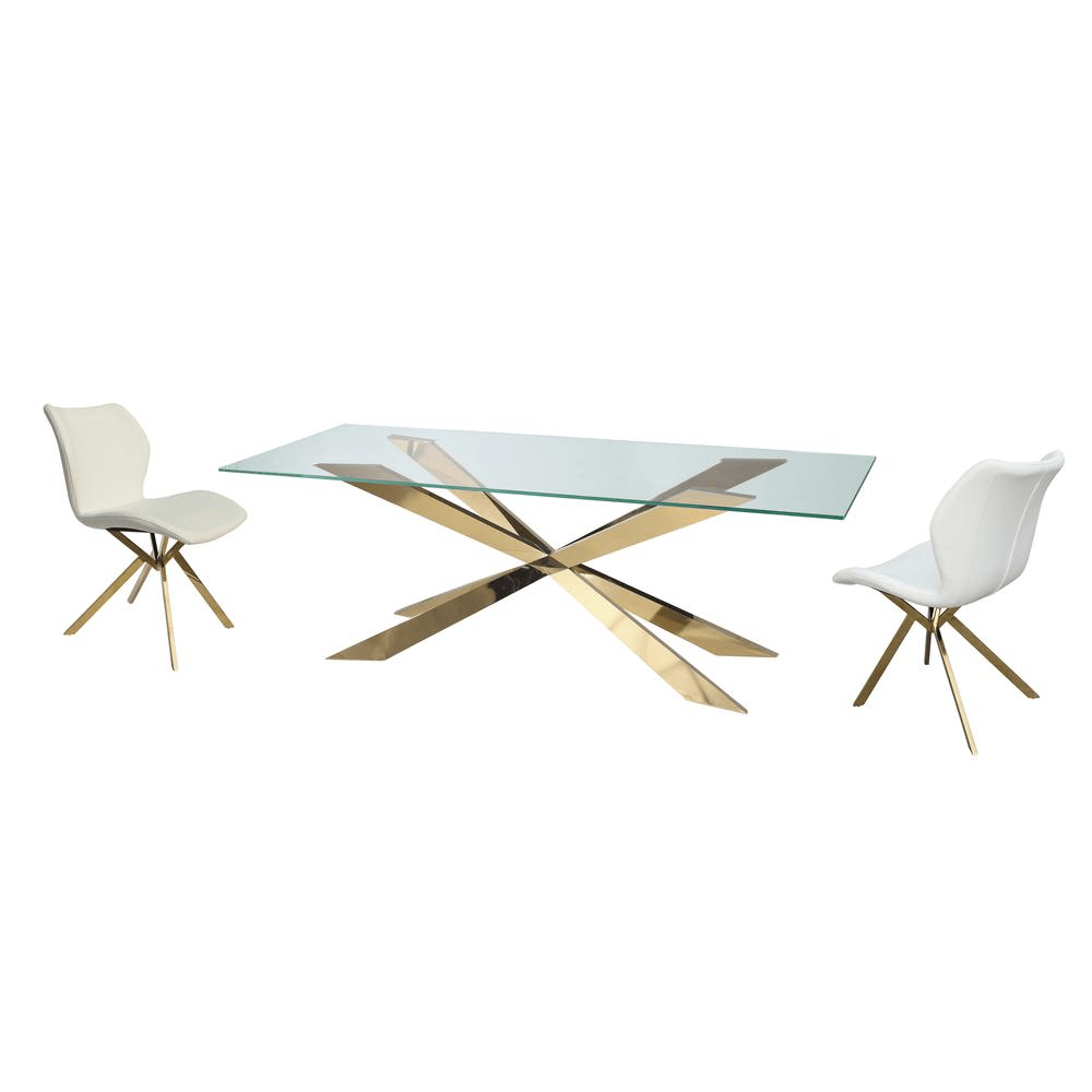 Dining Table With Chrome Base - Mervyns