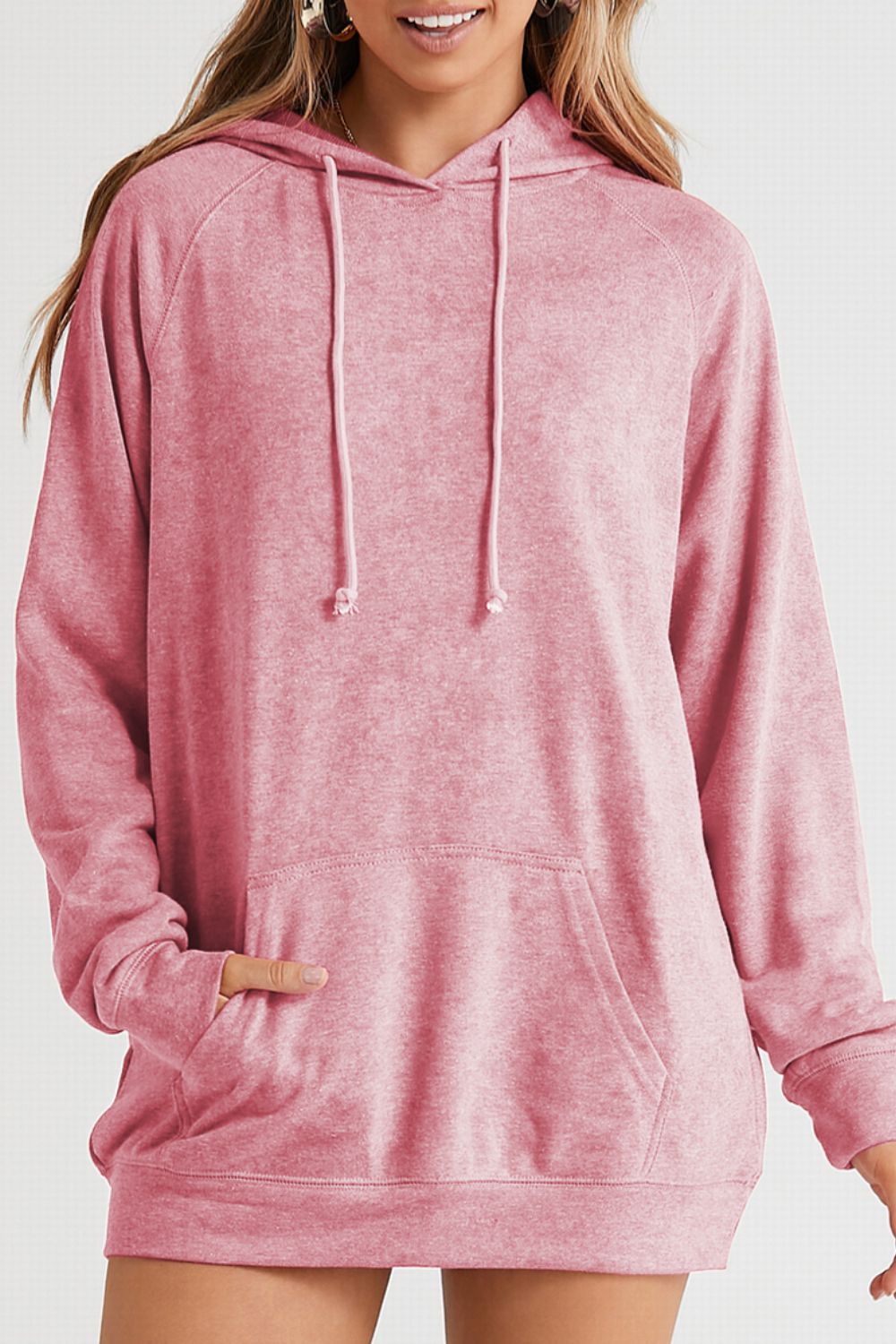 Drawstring Long Sleeve Oversize Hoodie - Mervyns