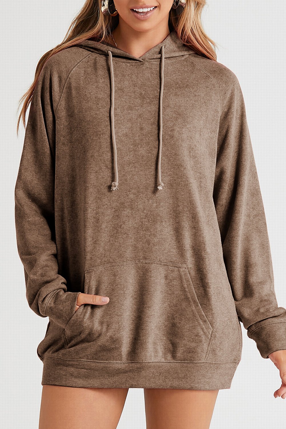 Drawstring Long Sleeve Oversize Hoodie - Mervyns