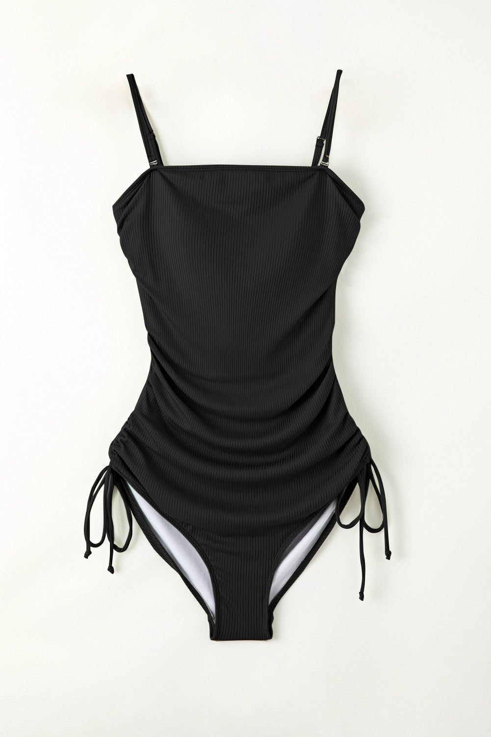 Drawstring Spaghetti Strap One - Piece Swimwear - Mervyns