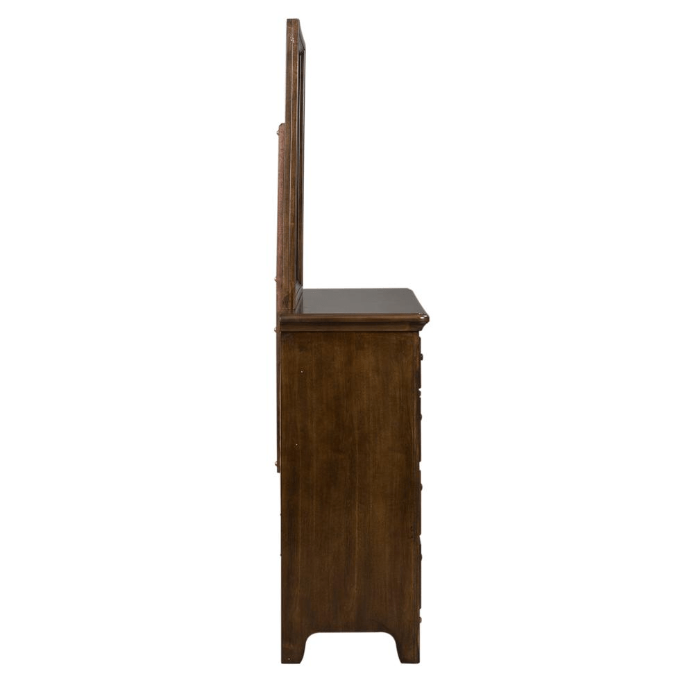 Dresser & Mirror (184 - BR - DM), Tobacco Finish - Mervyns