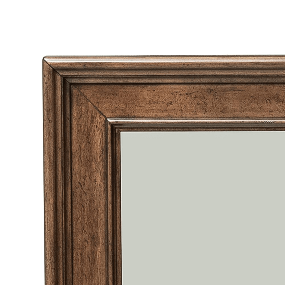 Dresser & Mirror (589 - BR - DM), Rustic Cherry Finish - Mervyns