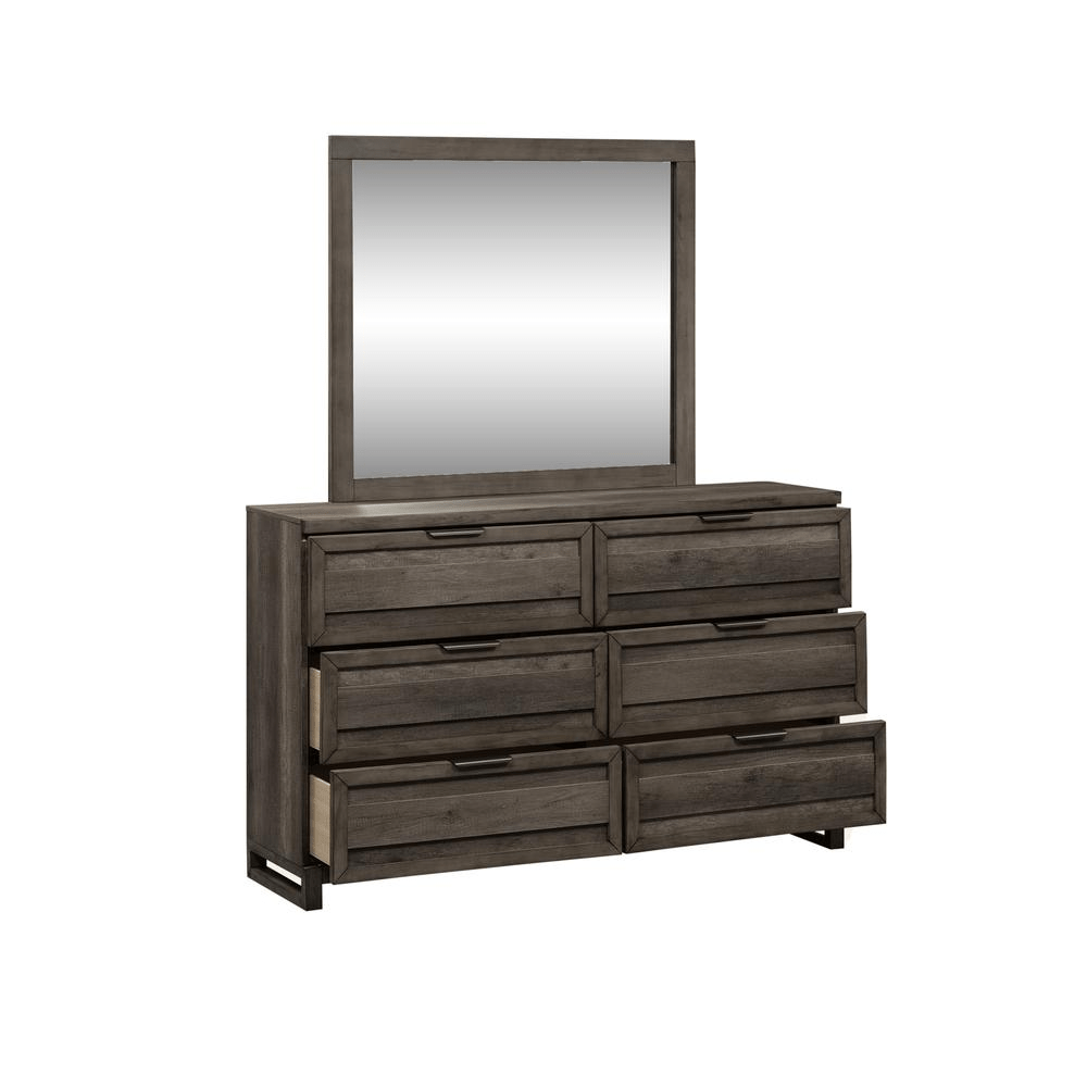 Dresser & Mirror (686 - BR - DM), Greystone Finish - Mervyns