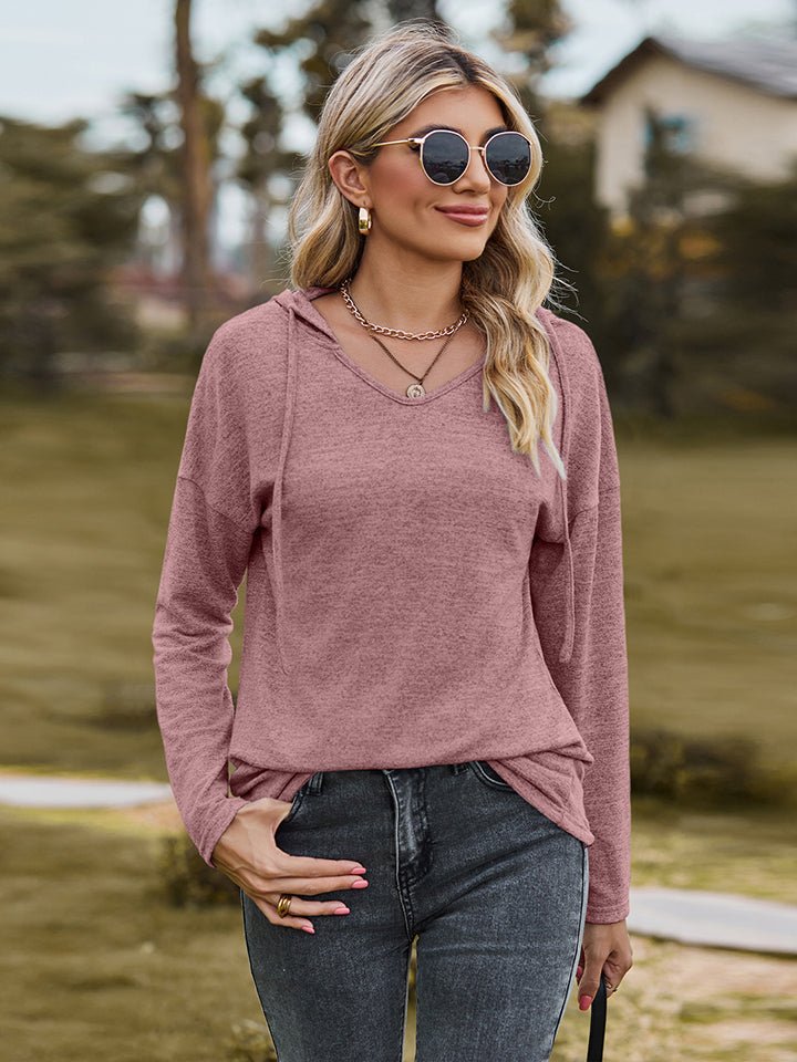 Dropped Shoulder Hooded Blouse - Mervyns