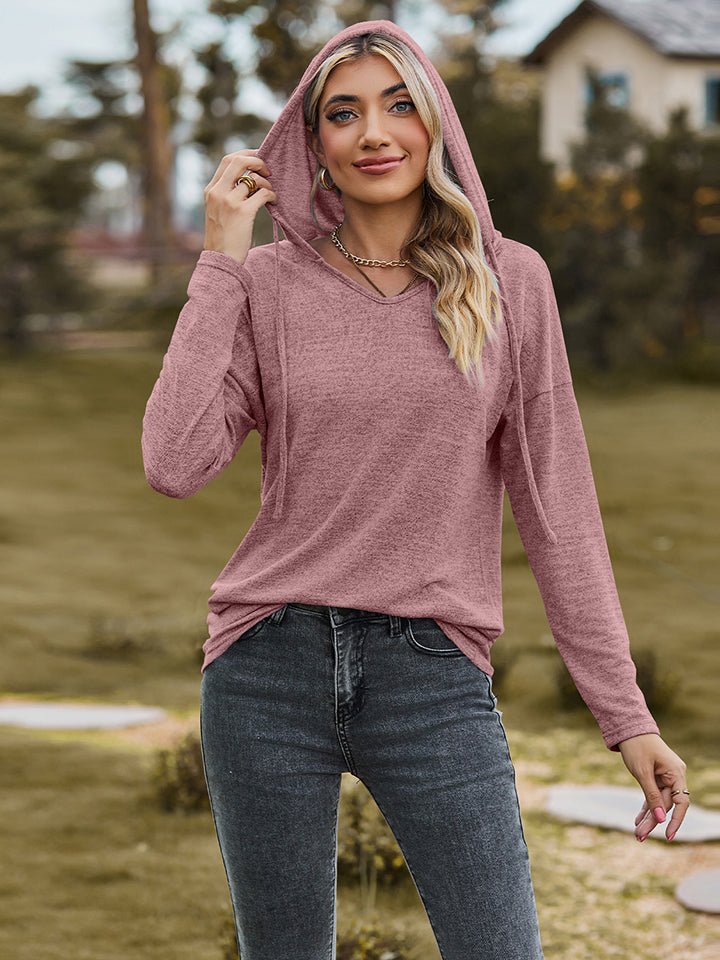 Dropped Shoulder Hooded Blouse - Mervyns