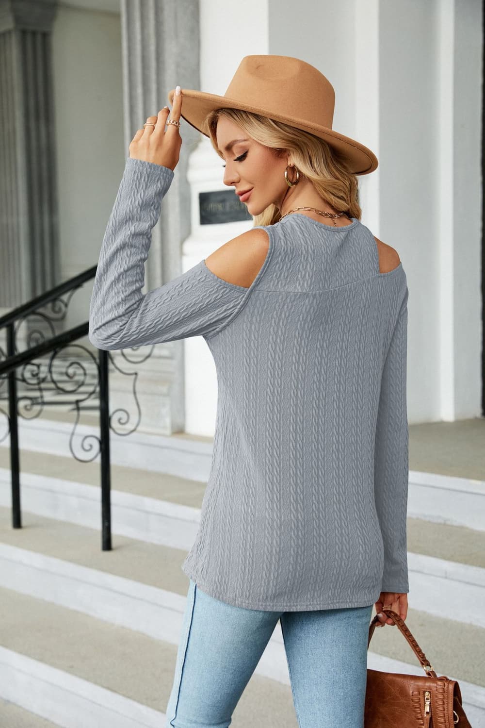 Dropped Shoulder Long Sleeve Blouse - Mervyns