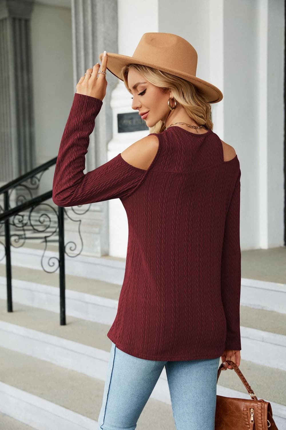 Dropped Shoulder Long Sleeve Blouse - Mervyns