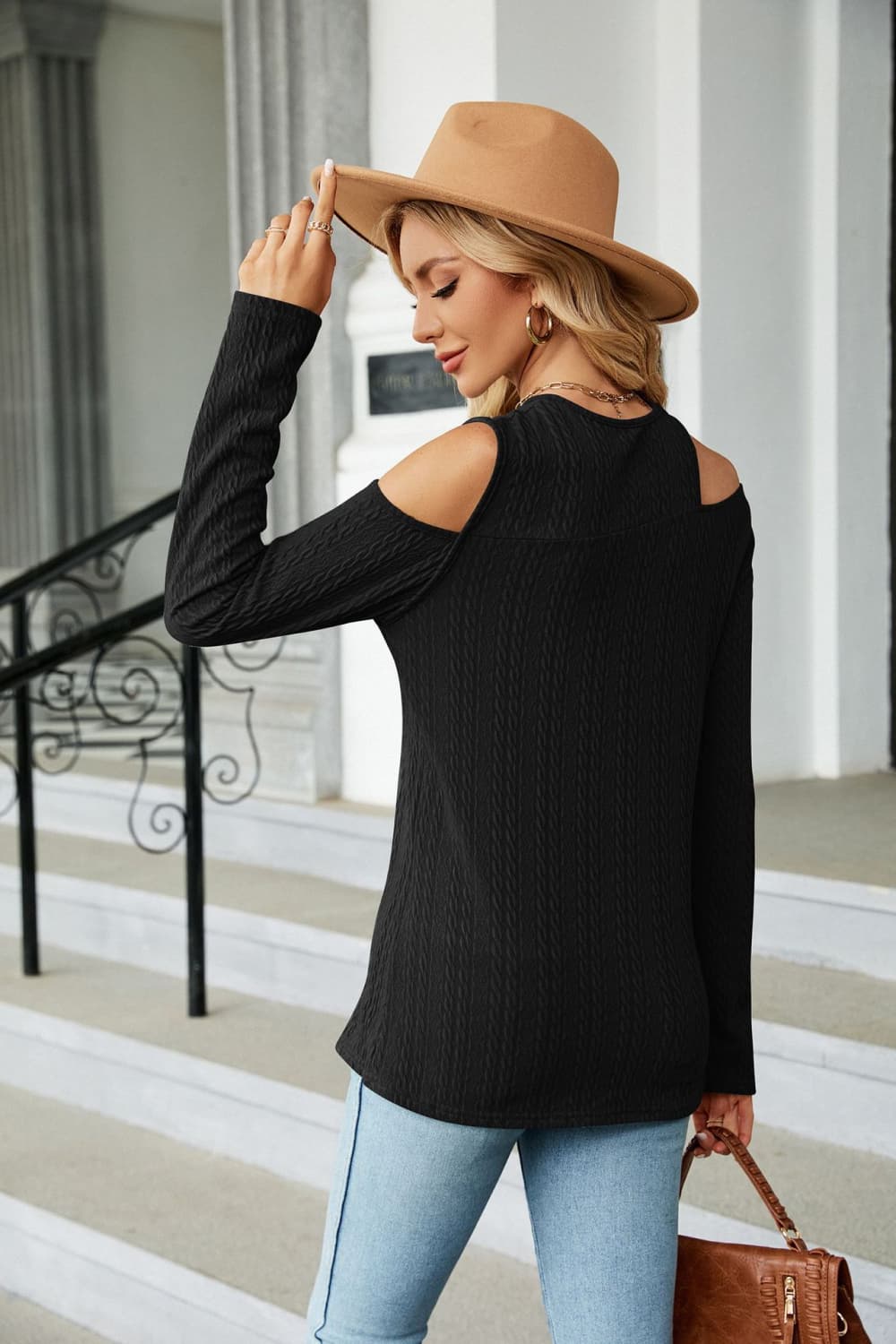 Dropped Shoulder Long Sleeve Blouse - Mervyns