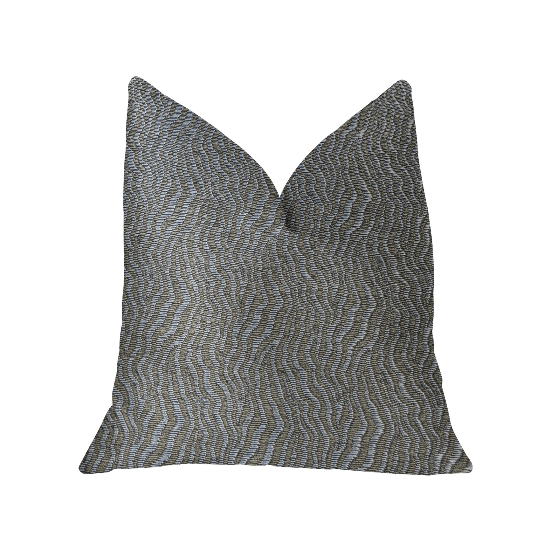 Dusky Veined Silver and Taupe Luxury Throw Pillow - Mervyns