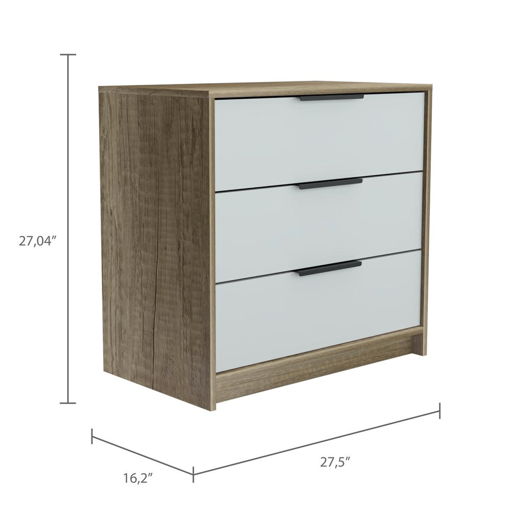 Egeo 3 Drawer Dresser White - Mervyns