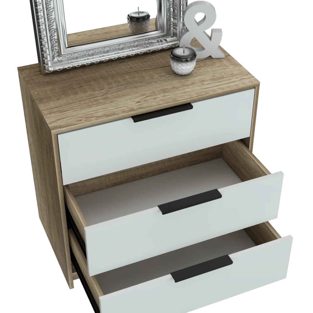 Egeo 3 Drawer Dresser White - Mervyns