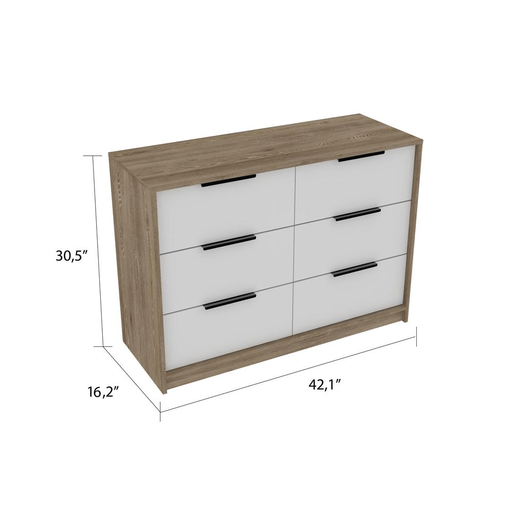 Egeo 4 Drawers Dresser Pine - White - Mervyns