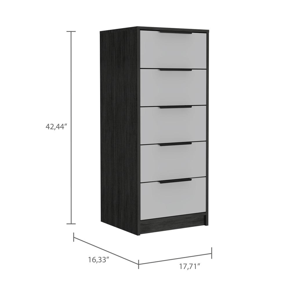 Egeo 5 Dawer Dresser Grey Oak - Mervyns