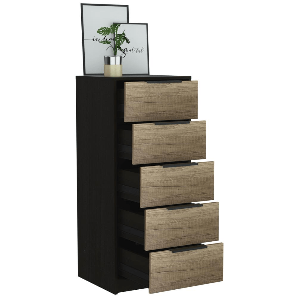 Egeo 5 Drawer Dresser Black Wengue - Mervyns