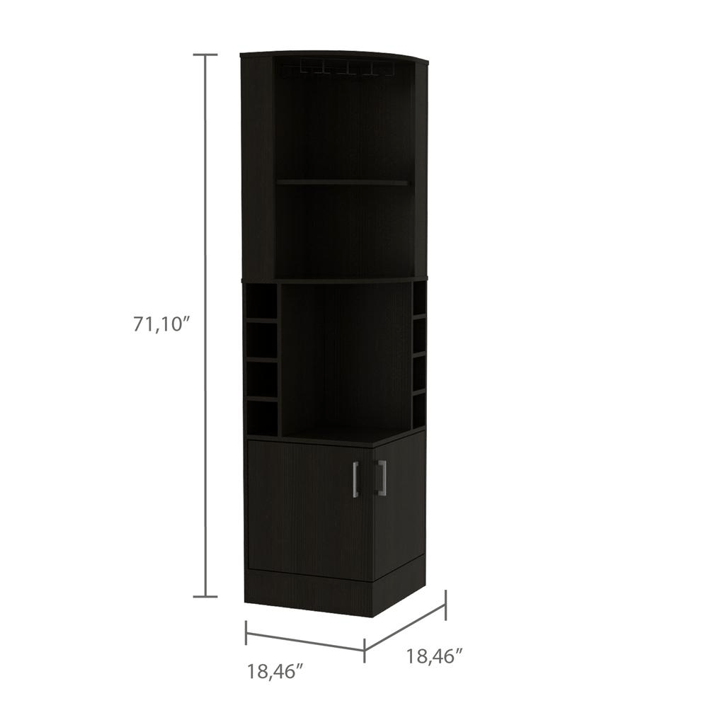 Egina Bar Cabinet Black Wengue - Mervyns