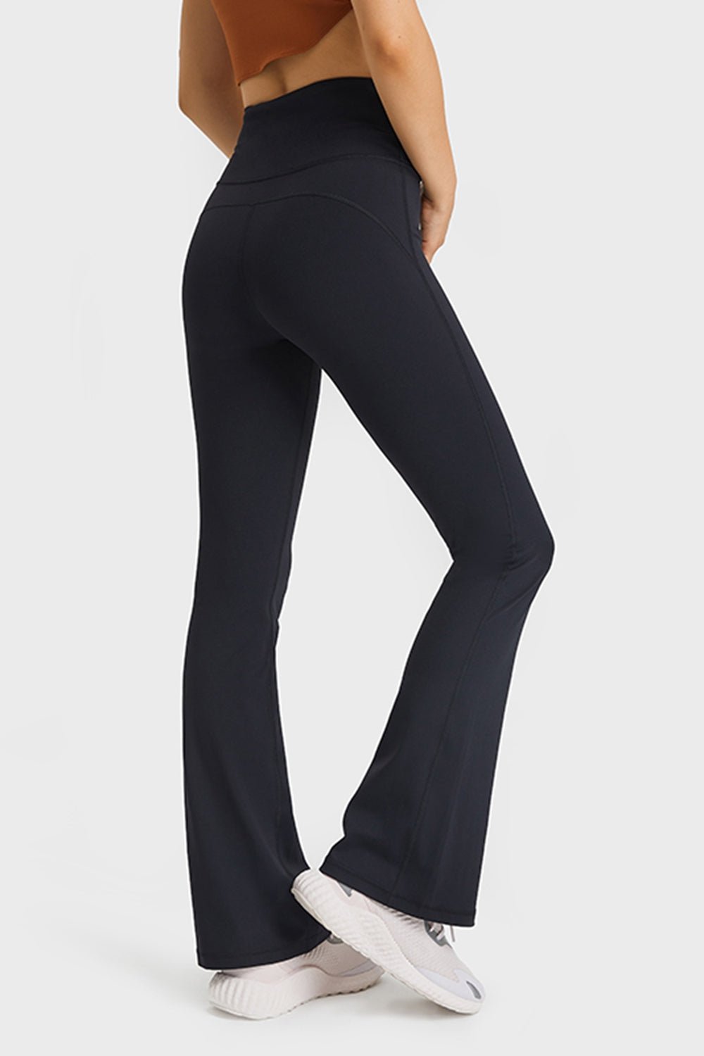 Elastic Waist Flare Yoga Pants - Mervyns