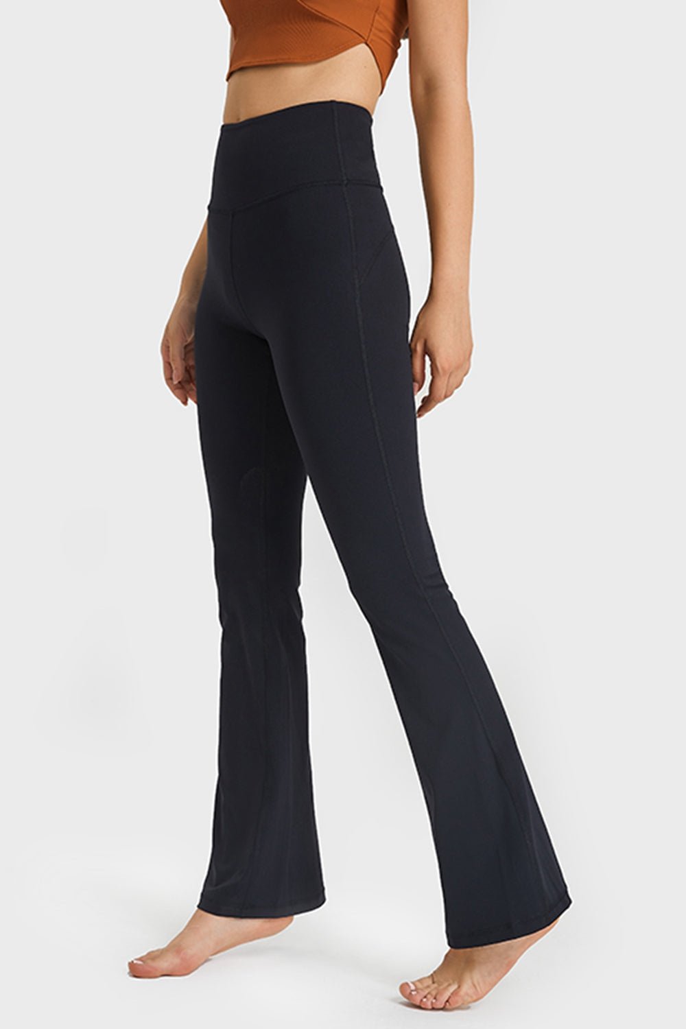 Elastic Waist Flare Yoga Pants - Mervyns