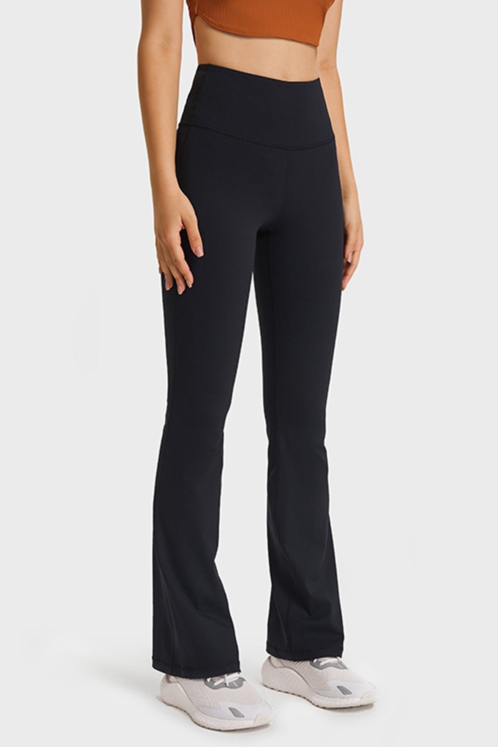 Elastic Waist Flare Yoga Pants - Mervyns