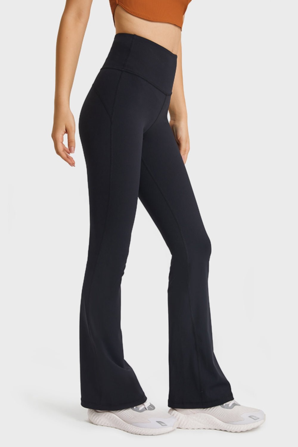 Elastic Waist Flare Yoga Pants - Mervyns