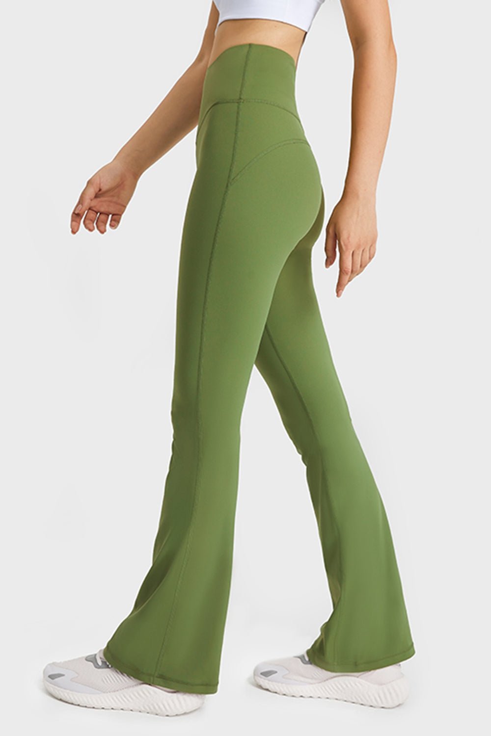 Elastic Waist Flare Yoga Pants - Mervyns