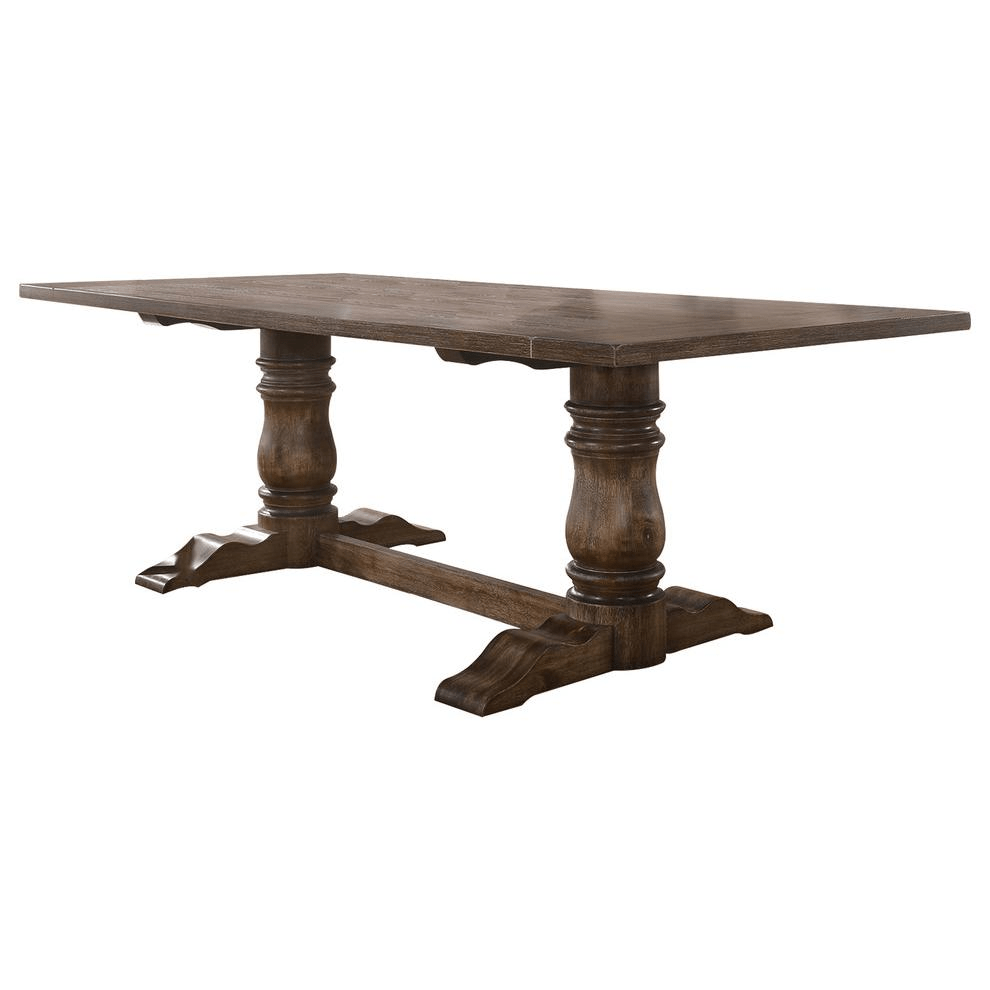 Ellen Antique Natural Oak Dining Table - Mervyns