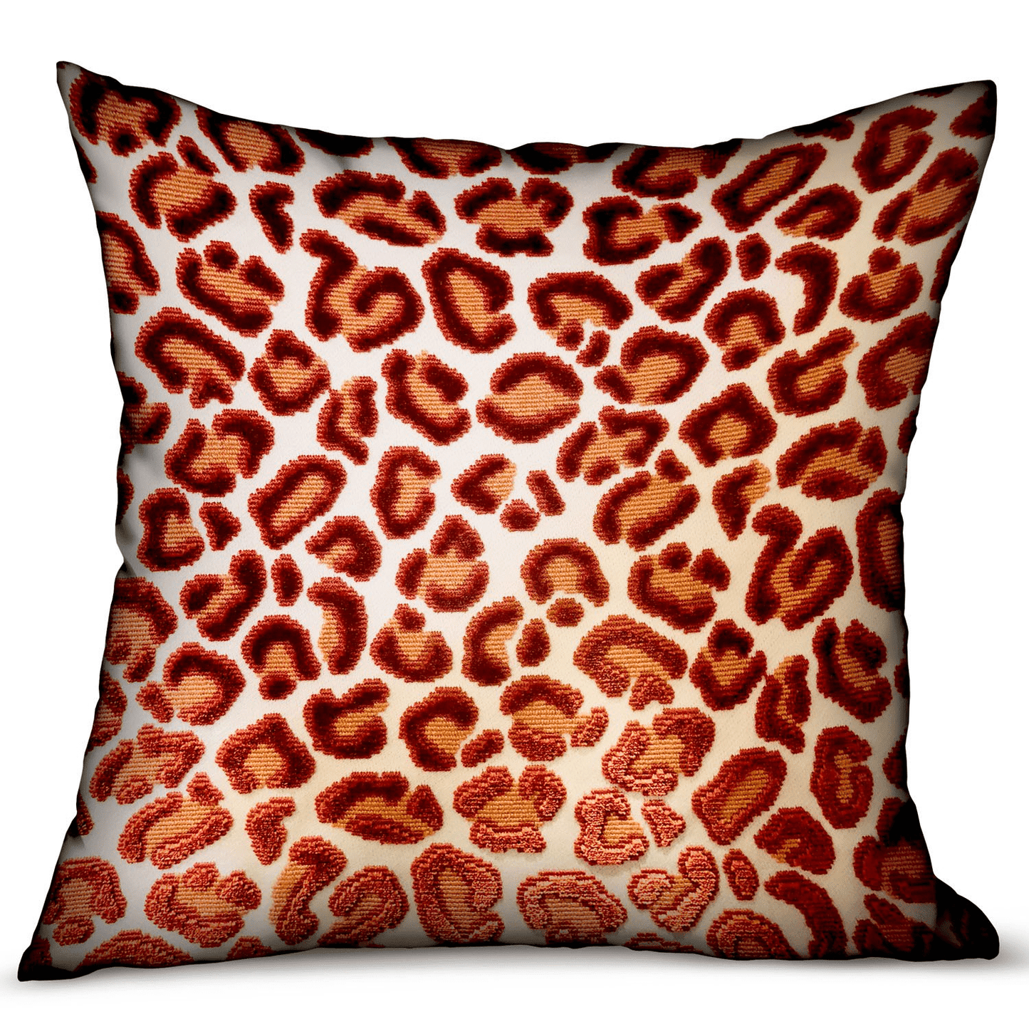 Emberglow Velvet Cheetah Red Animal Motif Luxury Throw Pillow - Mervyns