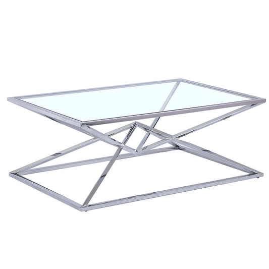 Emerson Silver Glass Coffee Table - Mervyns