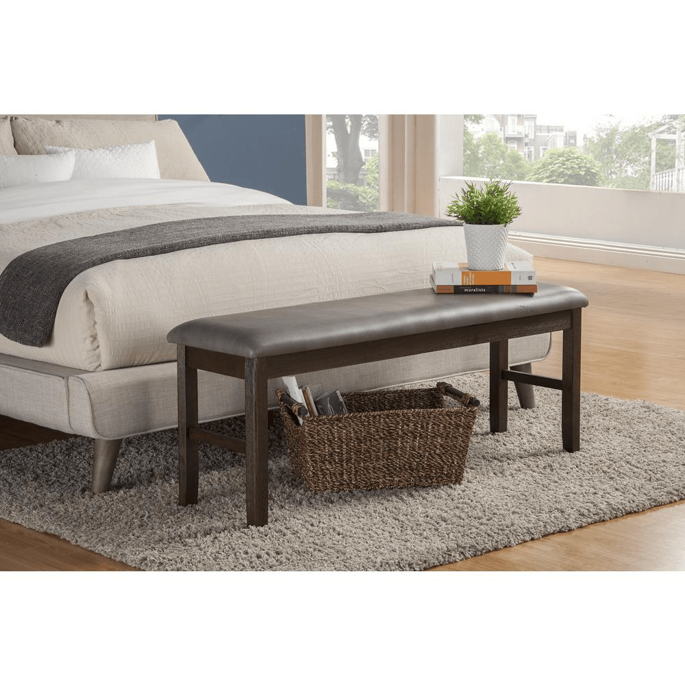 Emery Dining Bench, Walnut - Mervyns
