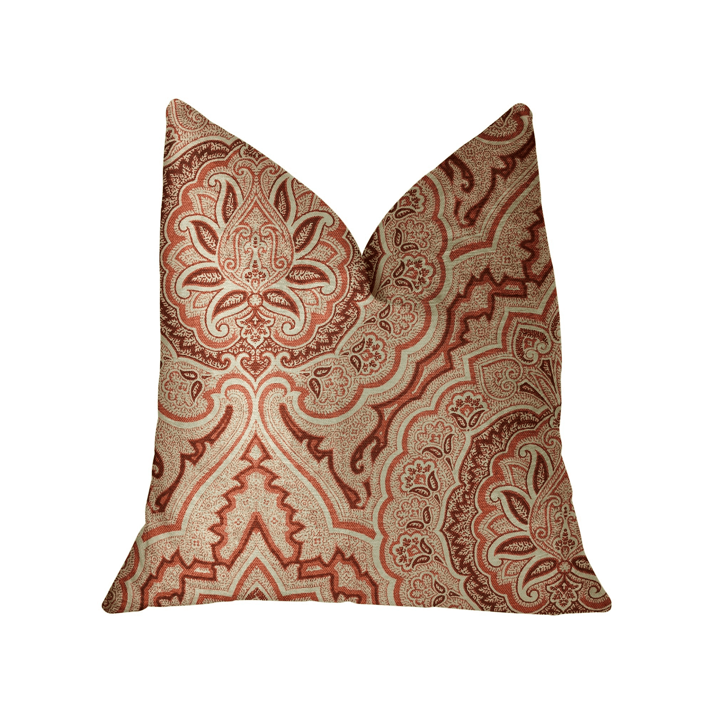 Enchanted Prairie Red and Beige Luxury Throw Pillow - Mervyns