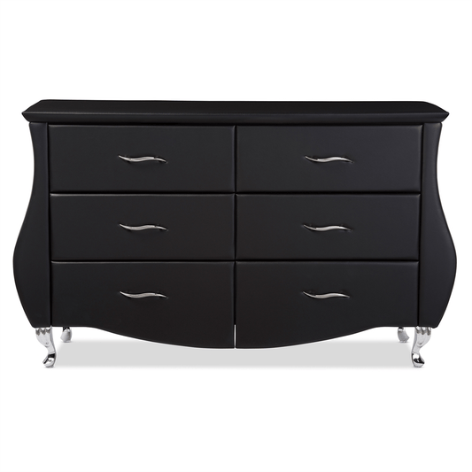 Enzo Black 6 - Drawer Dresser - Mervyns