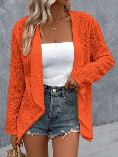 Eyelet Roll - Tab Sleeve Cardigan - Mervyns