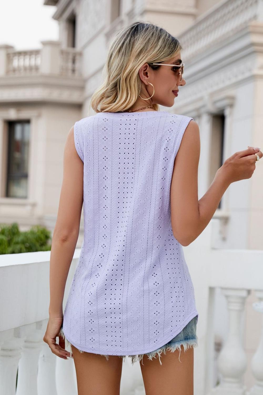 Eyelet V - Neck Tank - Mervyns