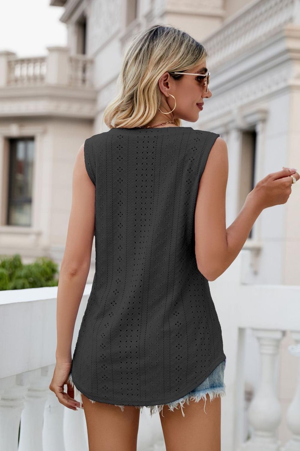 Eyelet V - Neck Tank - Mervyns