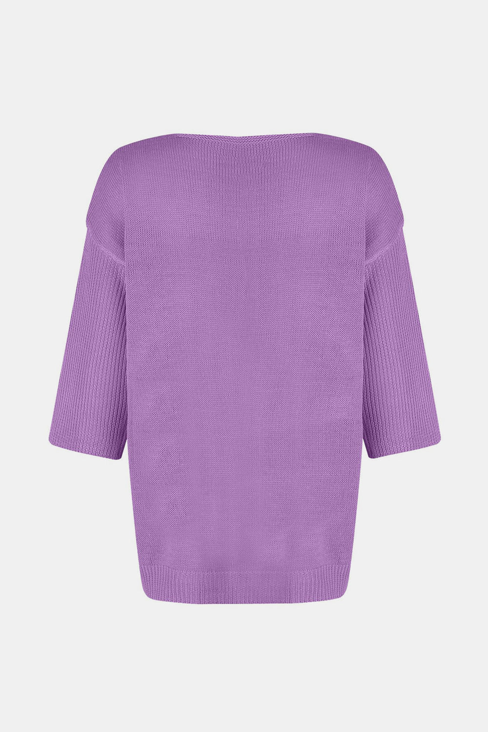 V-Neck Three-Quarter Sleeve Knit Top