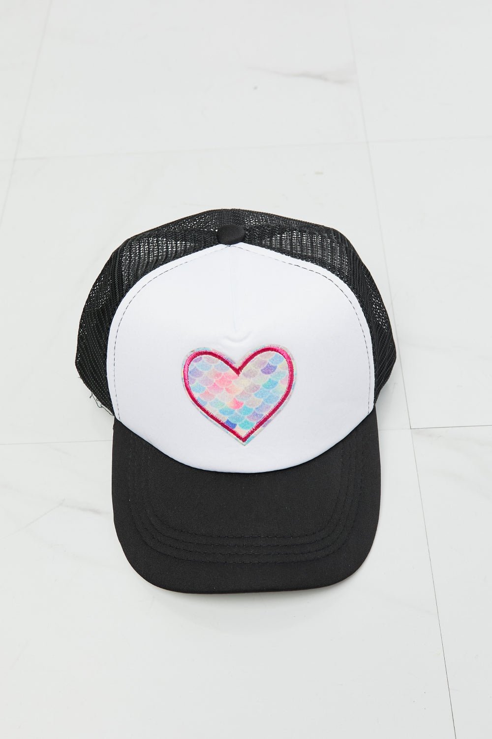 Fame Falling For You Trucker Hat in Black - Mervyns