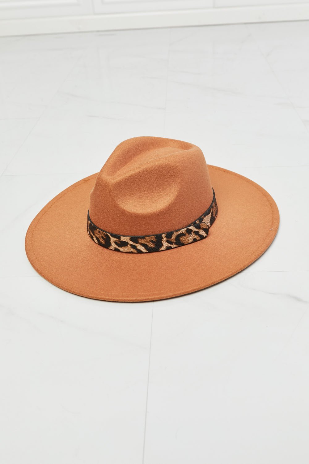 Fame In The Wild Leopard Detail Fedora Hat - Mervyns