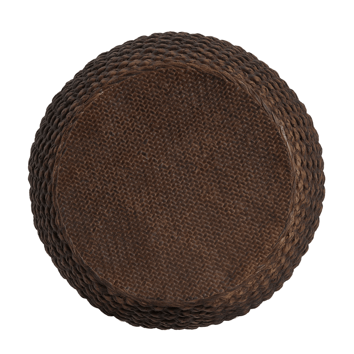 Faux Rattan Side Table for Both Indoor and Outdoor Use, Handmade MgO, Brown - Mervyns