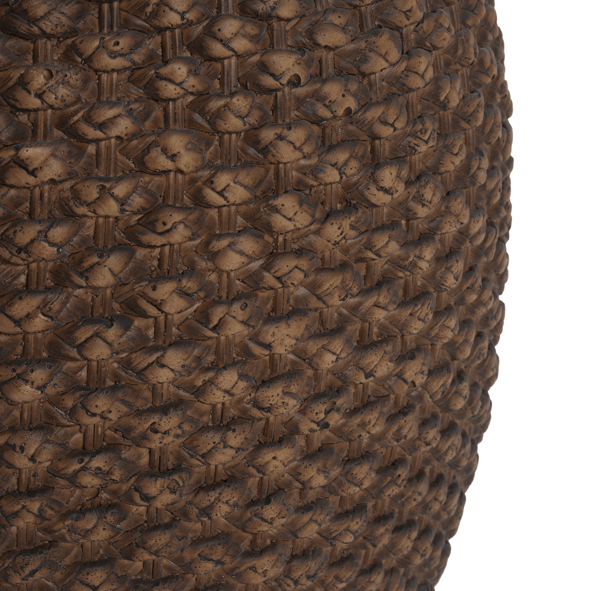 Faux Rattan Side Table for Both Indoor and Outdoor Use, Handmade MgO, Brown - Mervyns