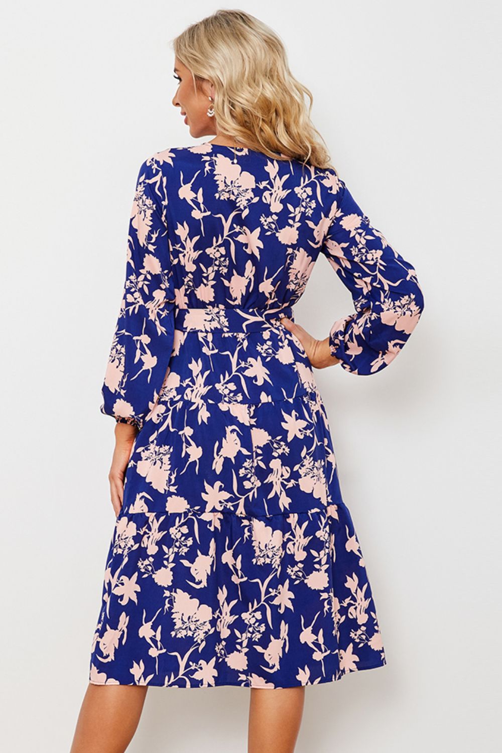 Floral Belted Tiered Midi Dress - Mervyns