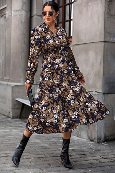 Floral Flounce Sleeve Tiered Dress - Mervyns