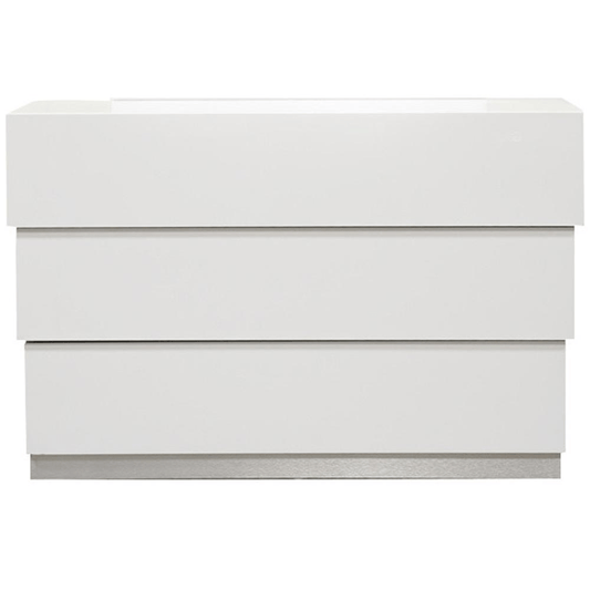 Florence 3 - Drawer Modern White Dresser - Mervyns