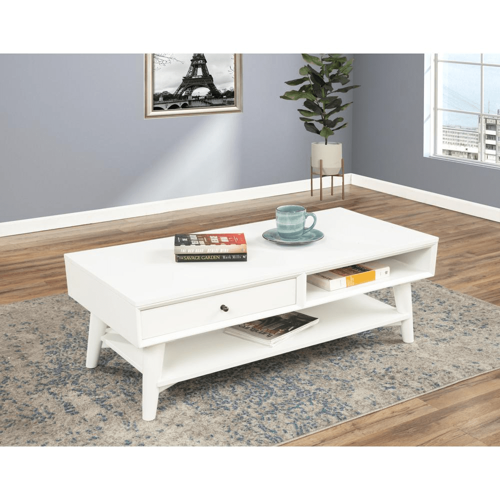 Flynn Coffee Table, White - Mervyns